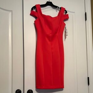 Calvin Klein Collection Vibrant Red Midi Dress